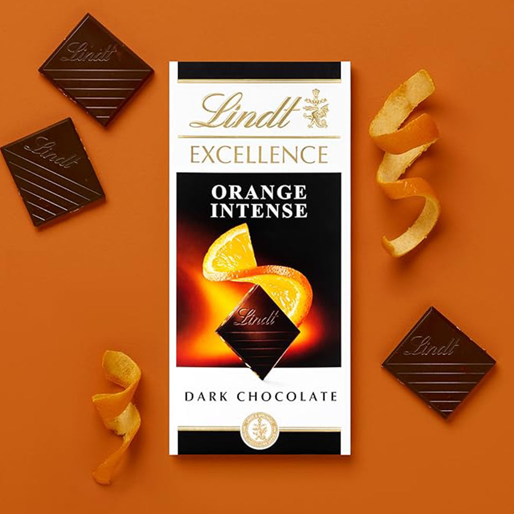 Lindt Excellence Orange Intense Dark Chocolate Bar – Chocolate Delivery ... Lindt Excellence Orange Intense Dark Chocolate Bar – Chocolate Delivery ...