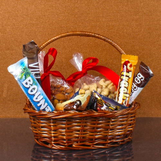 Gift Basket of Imported Chocolates with Dry Fruit