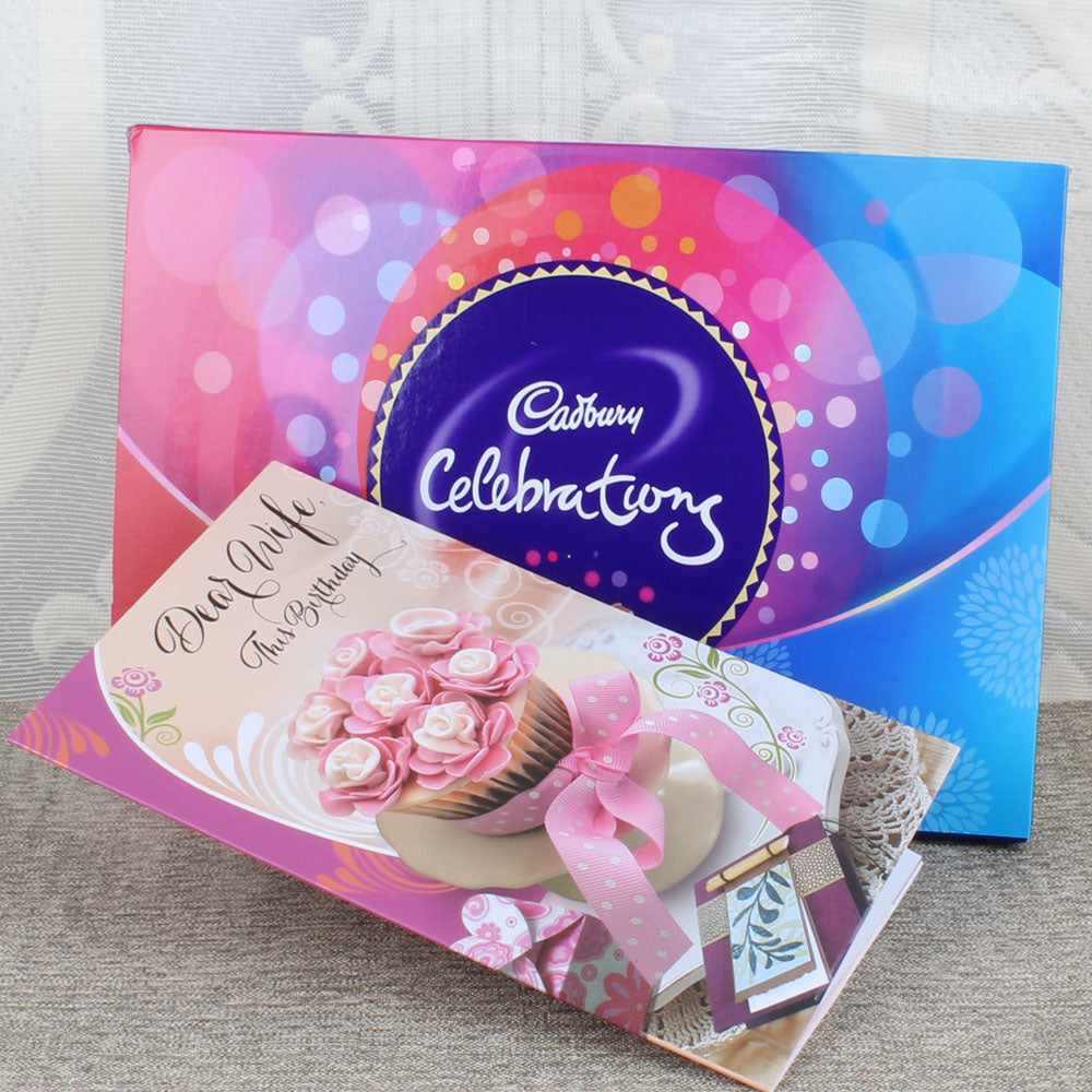 Cadbury Celebration Box and Birthday Card for Wife