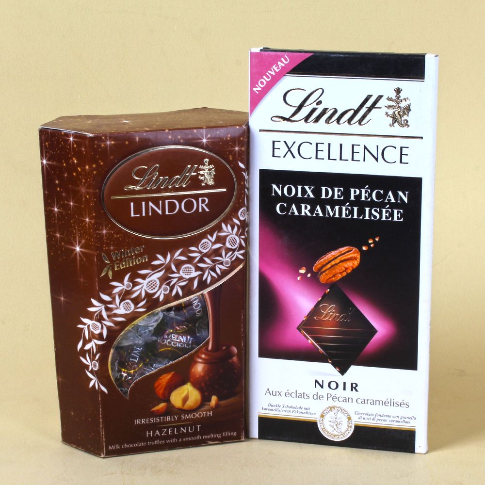 Lindt Lindor Hazelnut Truffles with Lindt Excellence Bar