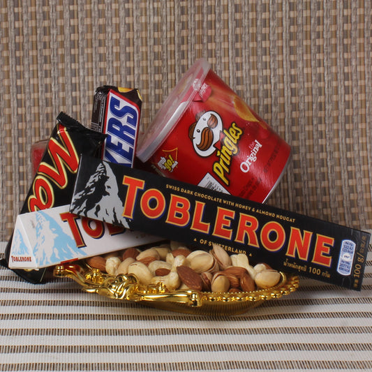 Mix Imported Chocolates and Dry Fruit Tray