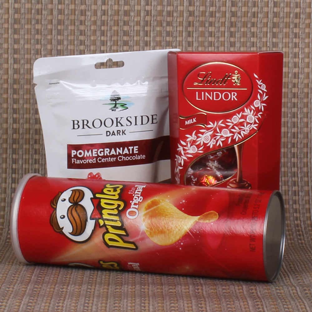 Booksides Lindor Imported Chocolates with Pringle Chips