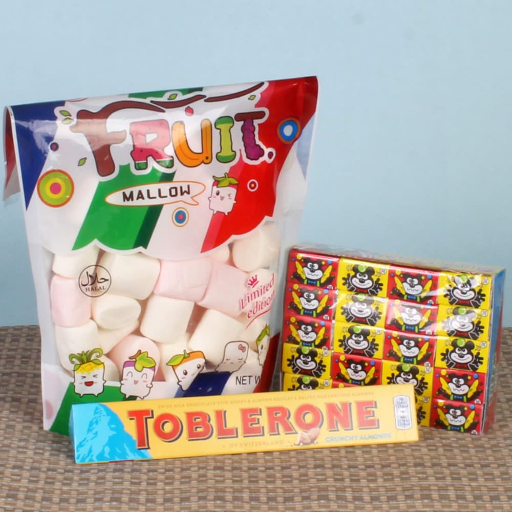 Marshmellow Bubble Gum Toblerone Combo