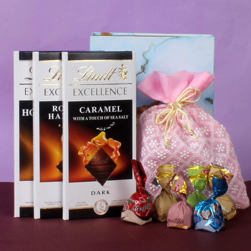 Lindt Excellence Assorted Bars with Truffle Chocolates