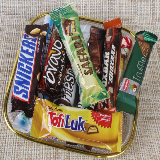 Gift Tray of Ten Imported Chocolate Bars