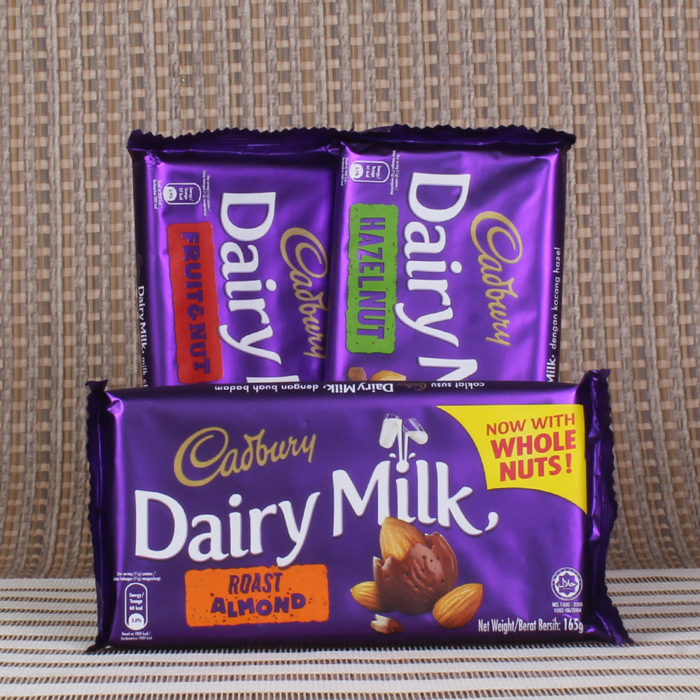 Three Imported Dairy Milk Chocolate Bar