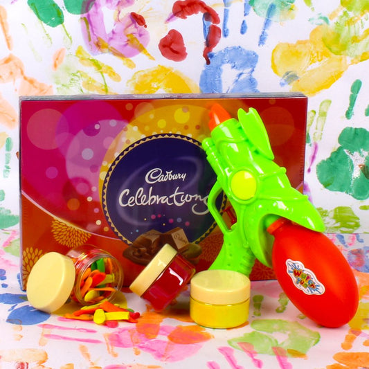Cadbury Celebrations Chocolate with Holi Water Gun