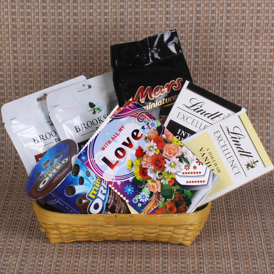 Valentines Day Goodies Basket