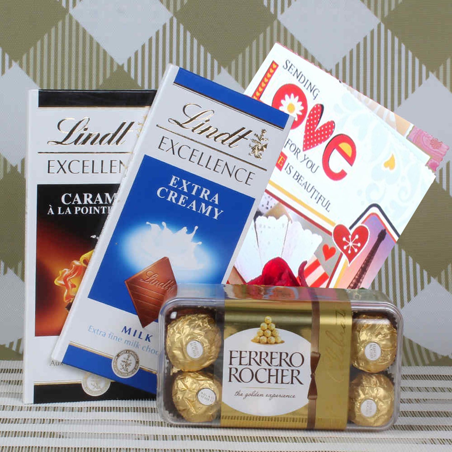Valentines Day Greeting card Lindt and Rocher