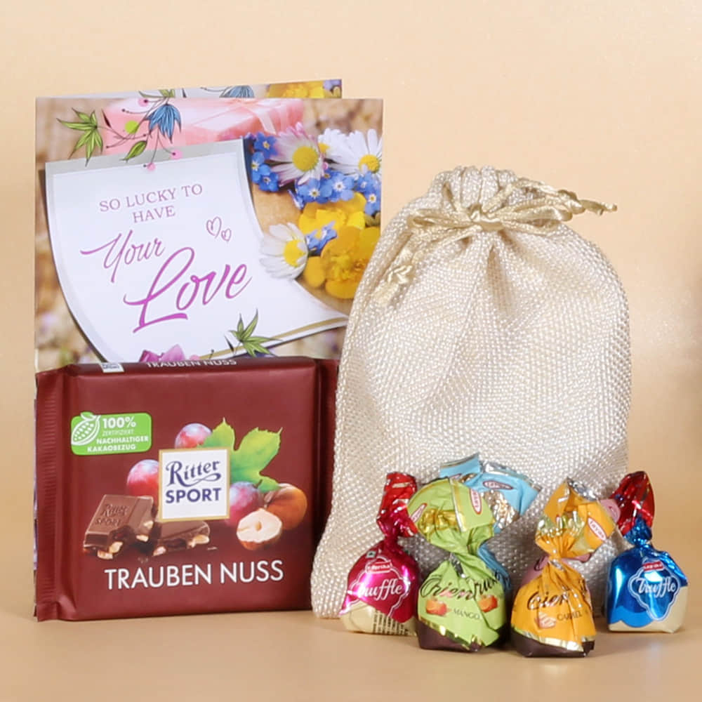 Ritter Sport with Truffle Chocolates for Love Combo