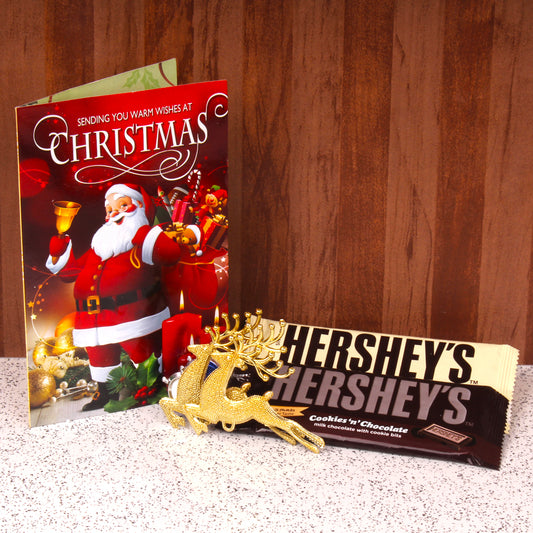 Christmas Card and Hersheys Chocolates